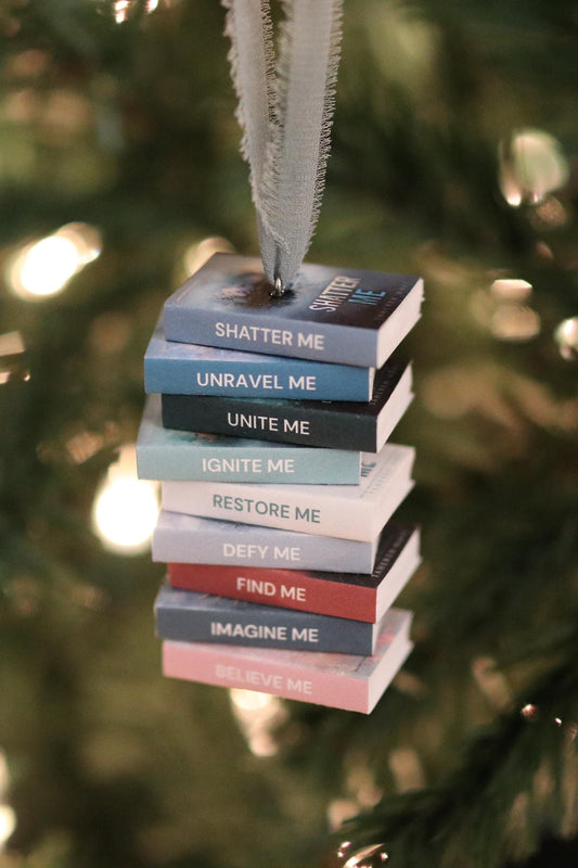Shatter Me Mini Book Stack Ornament