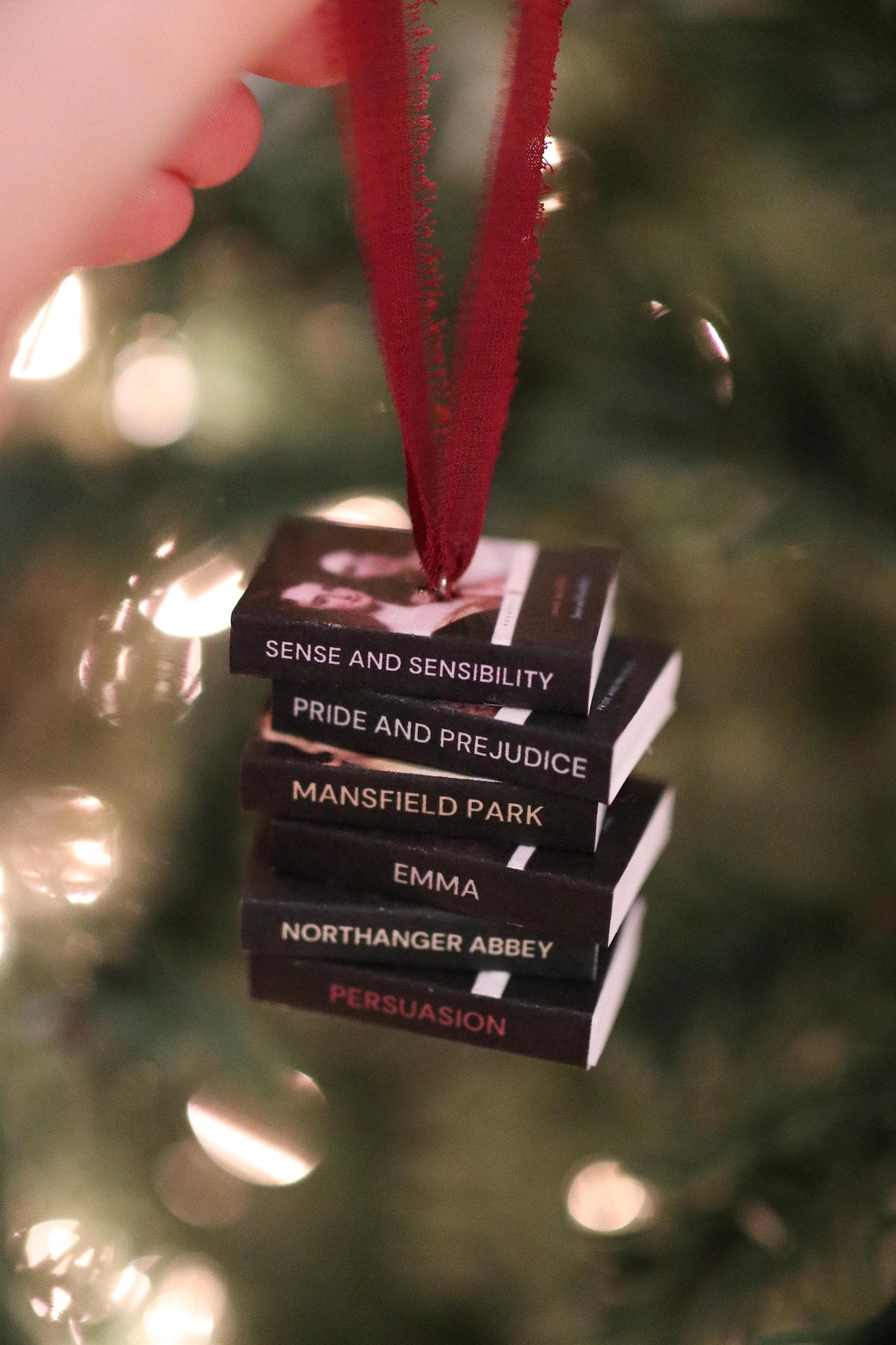 Jane Austen Mini Book Stack Ornament