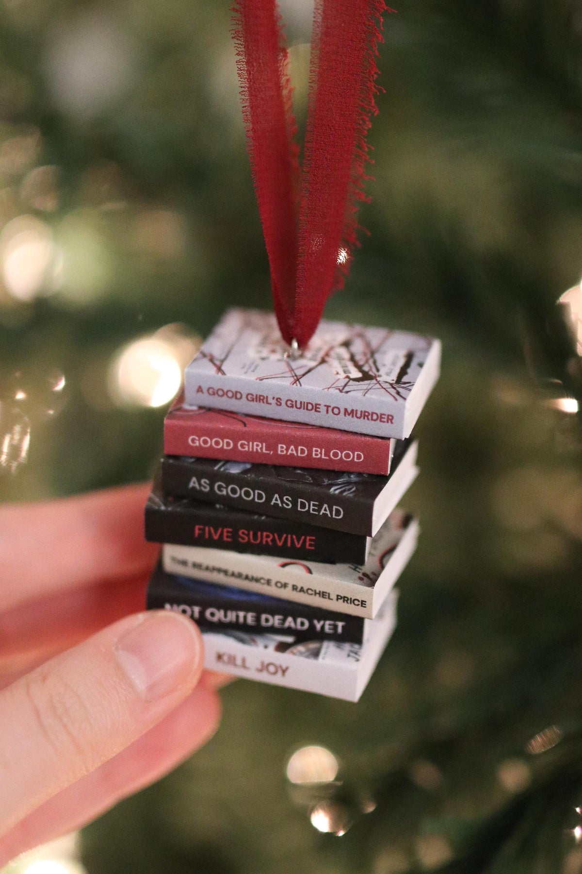 Holly Jackson Mini Book Stack Ornament