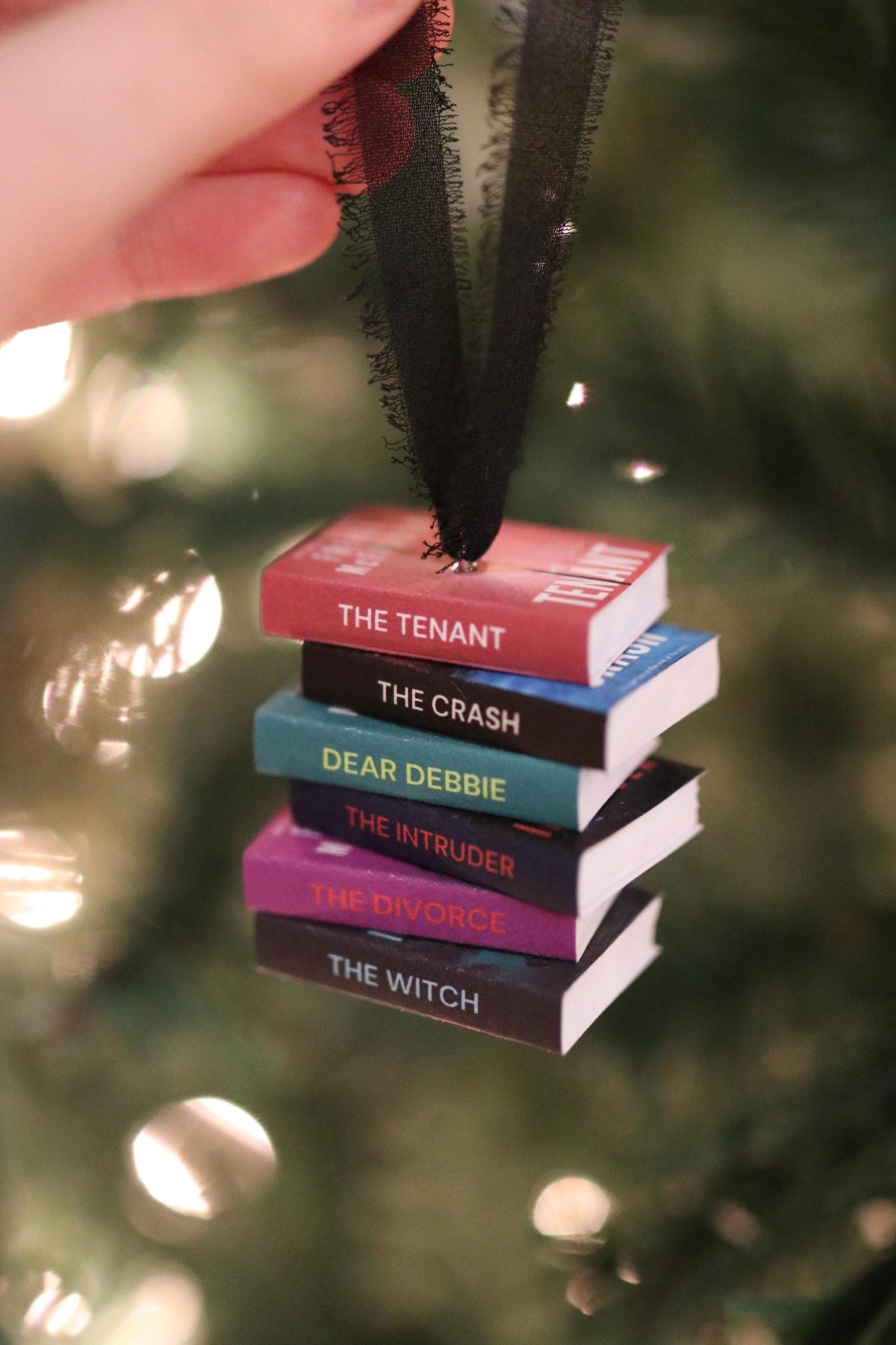 Freida McFadden Mini Book Stack Ornament