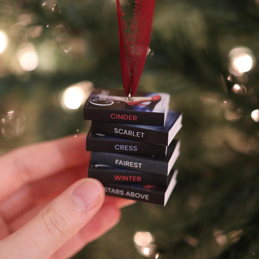 Cinder Mini Book Stack Ornament