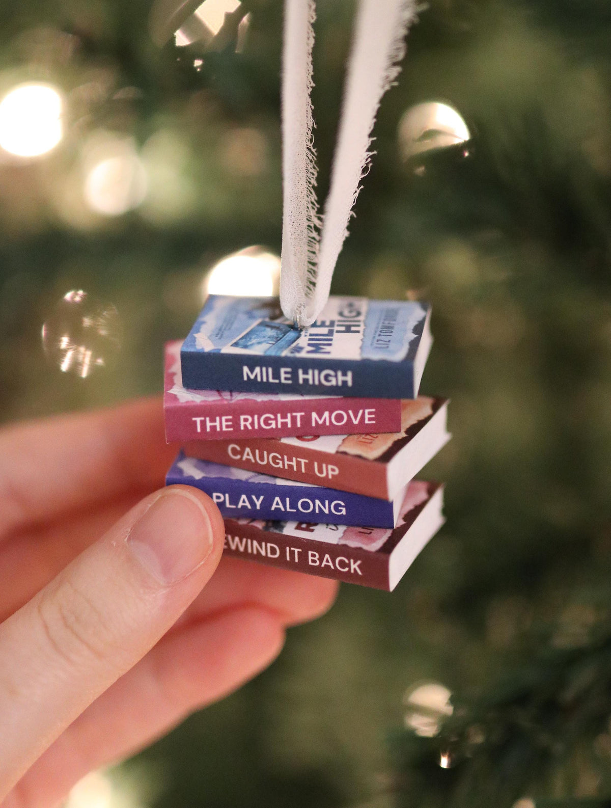 Windy City Mini Book Stack Ornament