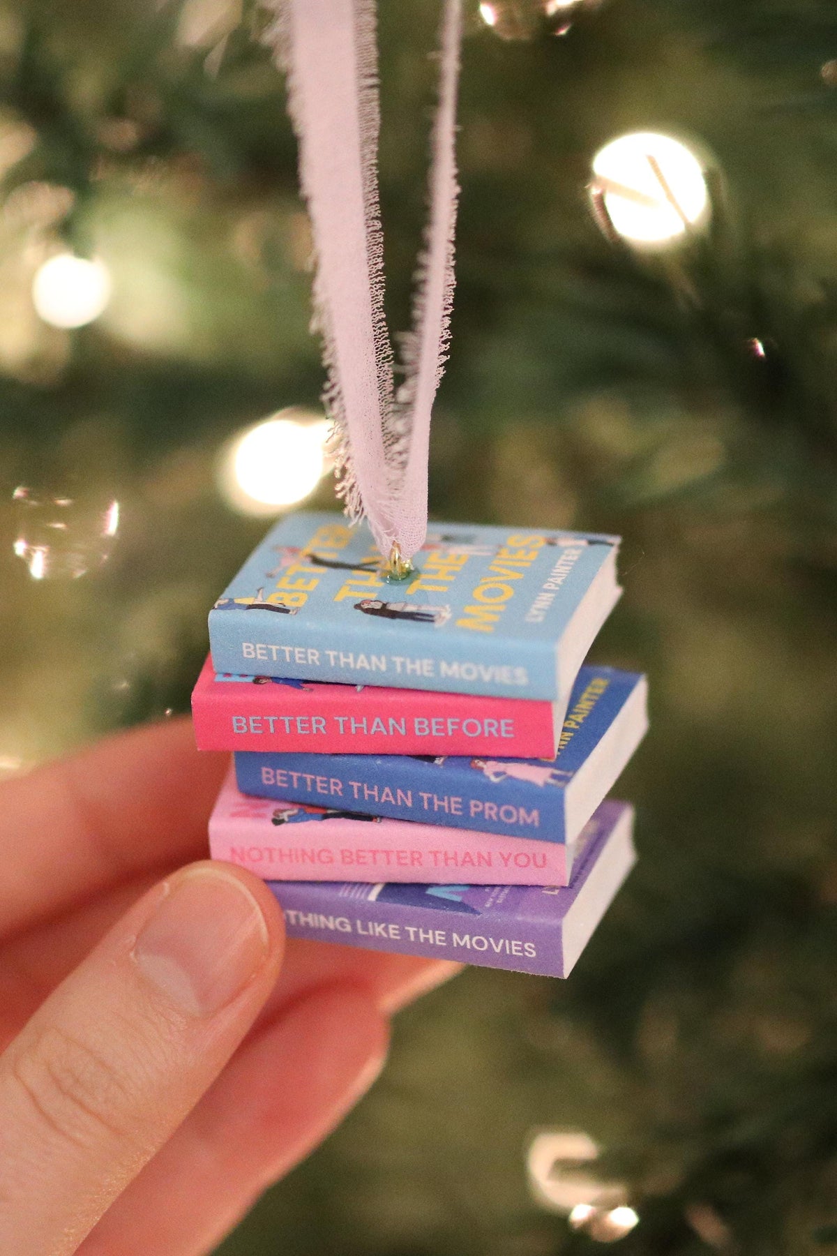 Better Than the Movies Mini Book Stack Ornament