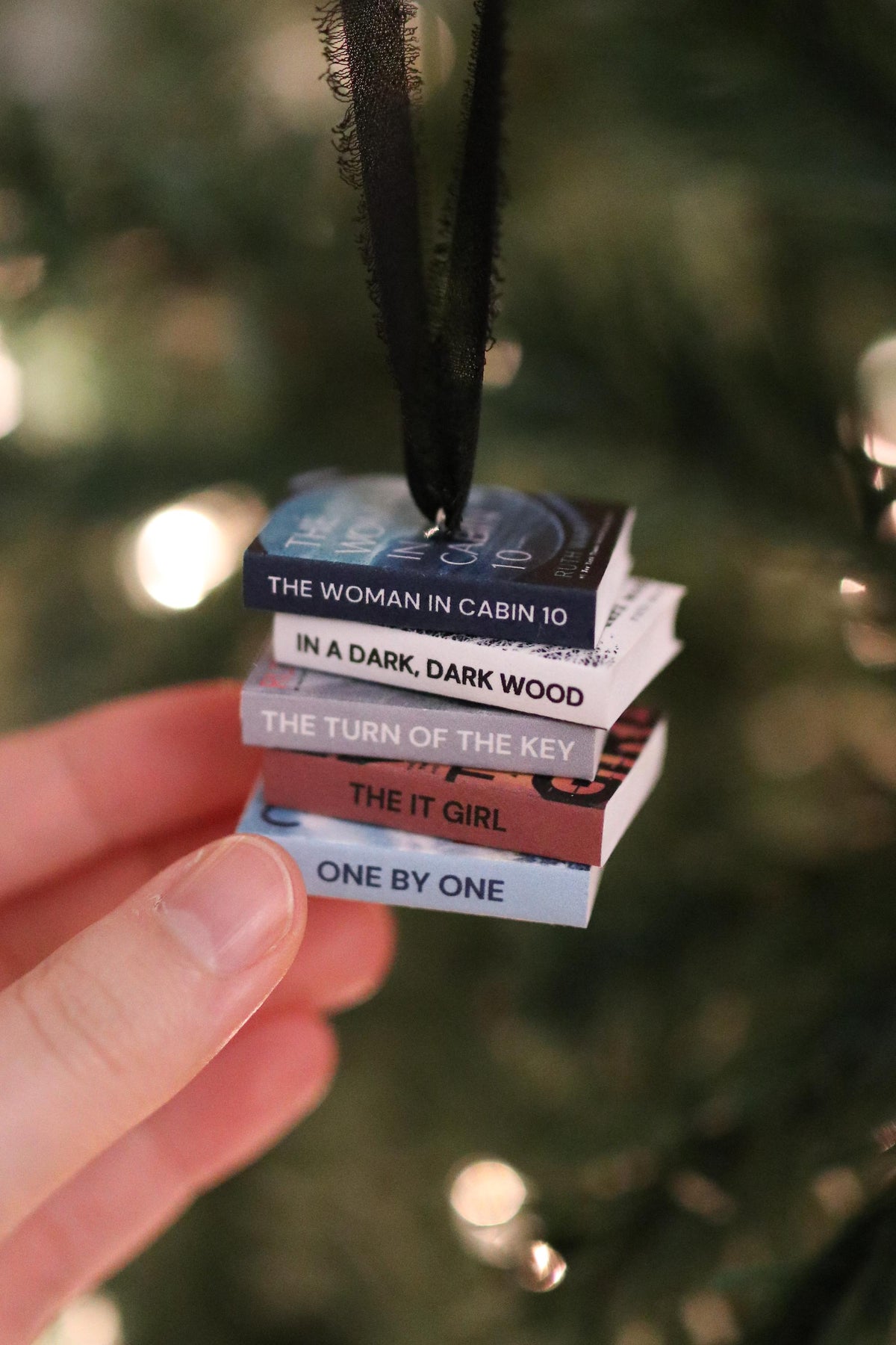 Ruth Ware Mini Book Stack Ornament