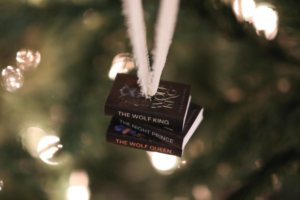 The Wolf King Mini Book Stack Ornament