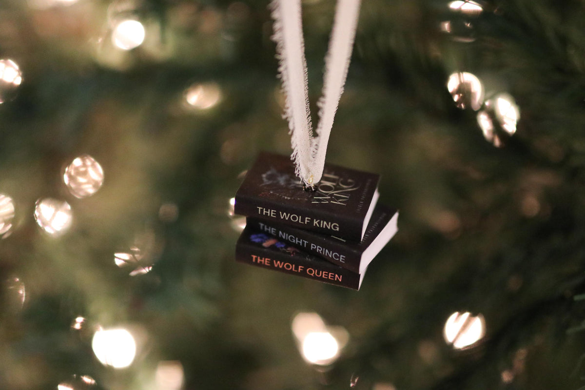 The Wolf King Mini Book Stack Ornament
