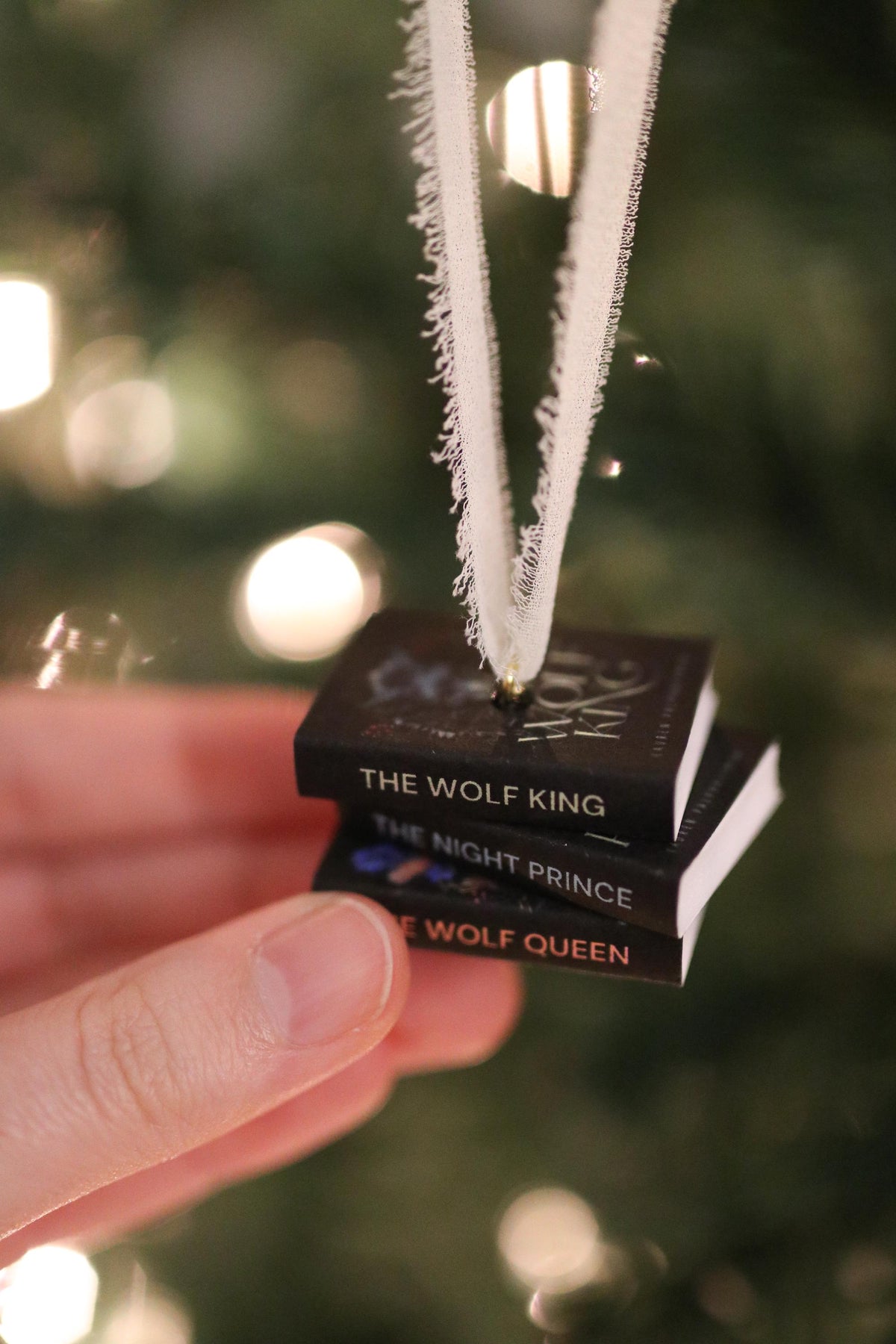 The Wolf King Mini Book Stack Ornament