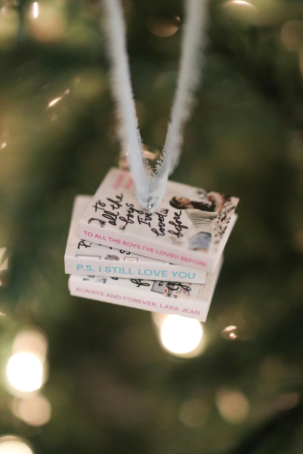 To All the Boys Mini Book Stack Ornament
