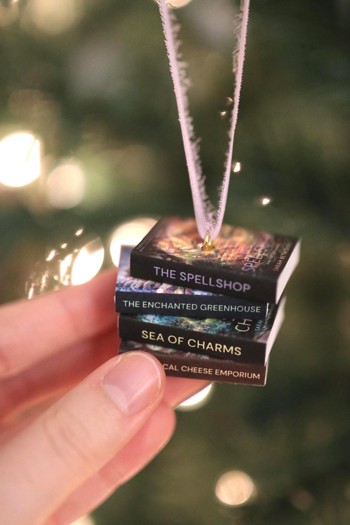 The Spellshop Mini Book Stack Ornament