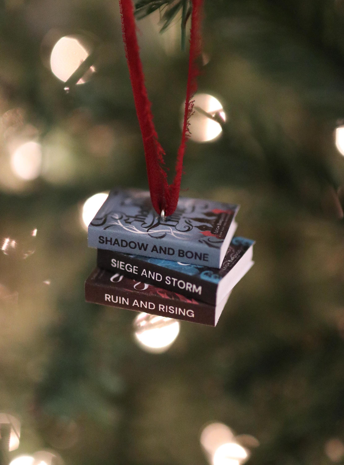 Shadow and Bone Mini Book Stack Ornament