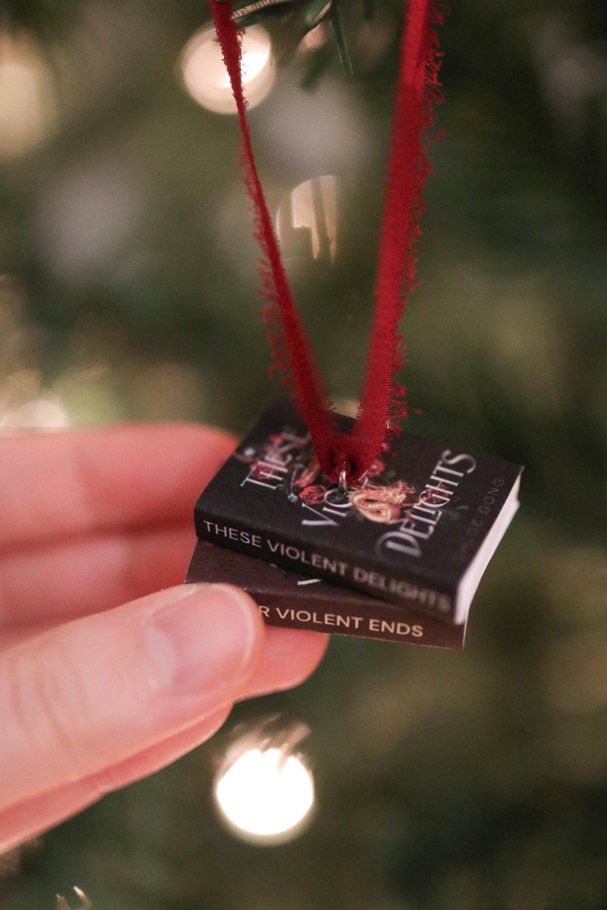 These Violent Delights Mini Book Stack Ornament