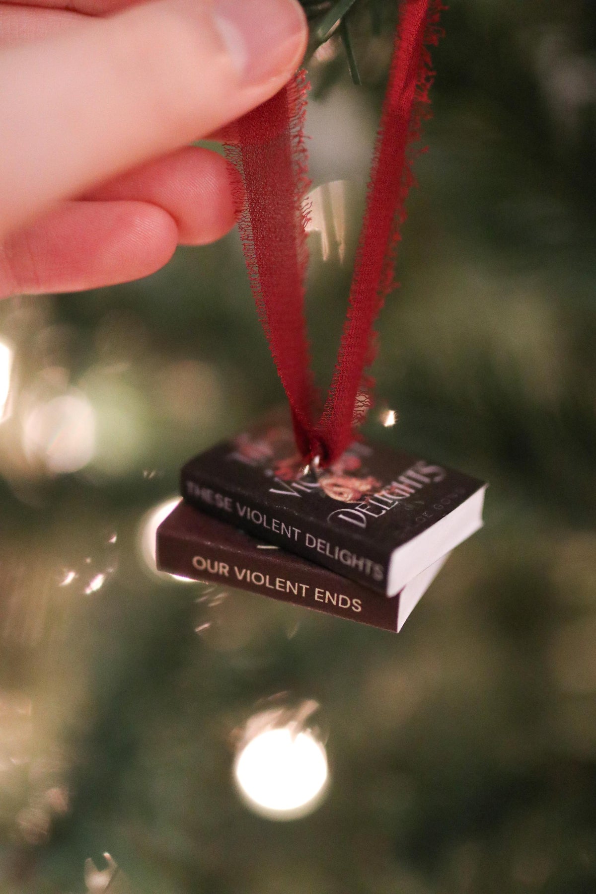 These Violent Delights Mini Book Stack Ornament