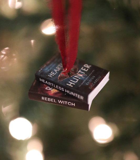 The Crimson Moth Mini Book Stack Ornament