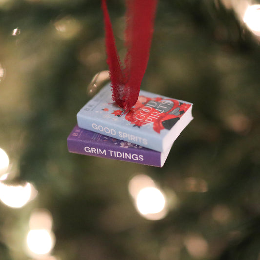 Good Spirits Mini Book Stack Ornament