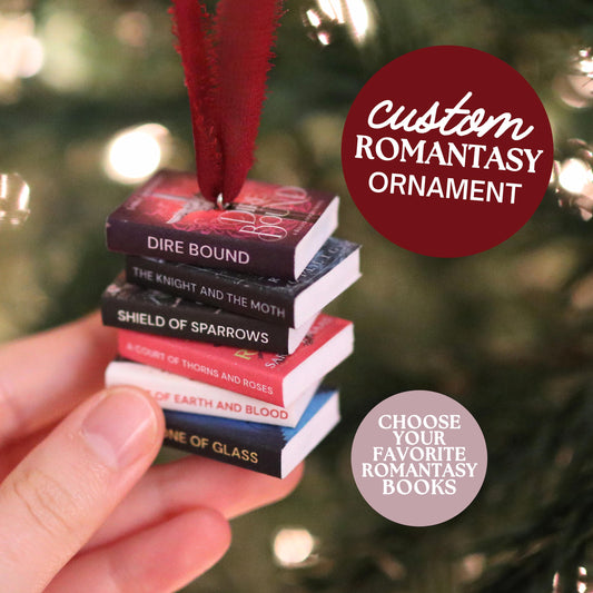 CUSTOM Romantasy Mini Book Ornament