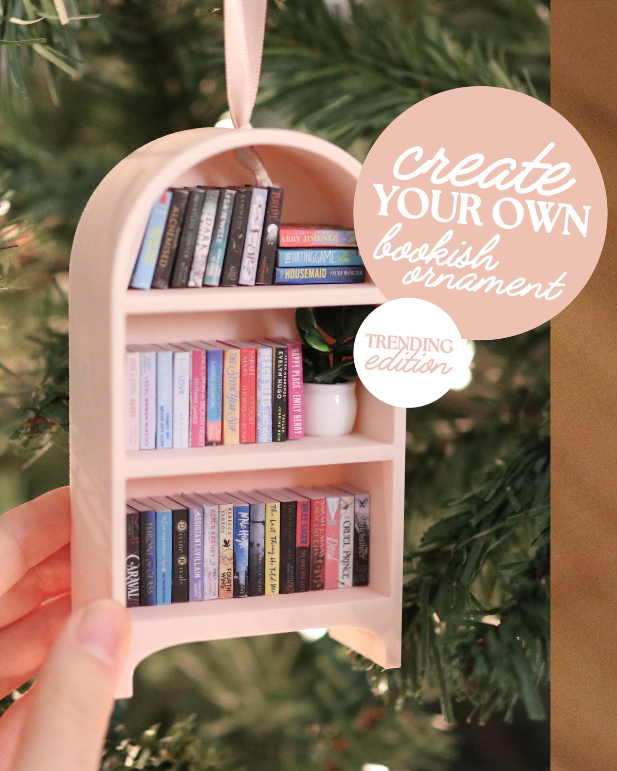 DIY Trending Ornament Mini Book Kit | Activity Books Decor bookclub Miniature Bookish Gift Reading Bookcase craft bookshelf reader cute