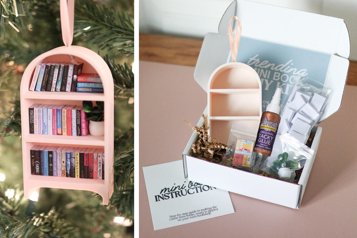 DIY Trending Ornament Mini Book Kit | Activity Books Decor bookclub Miniature Bookish Gift Reading Bookcase craft bookshelf reader cute