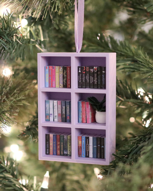Handmade YA Mini Bookshelf Ornament