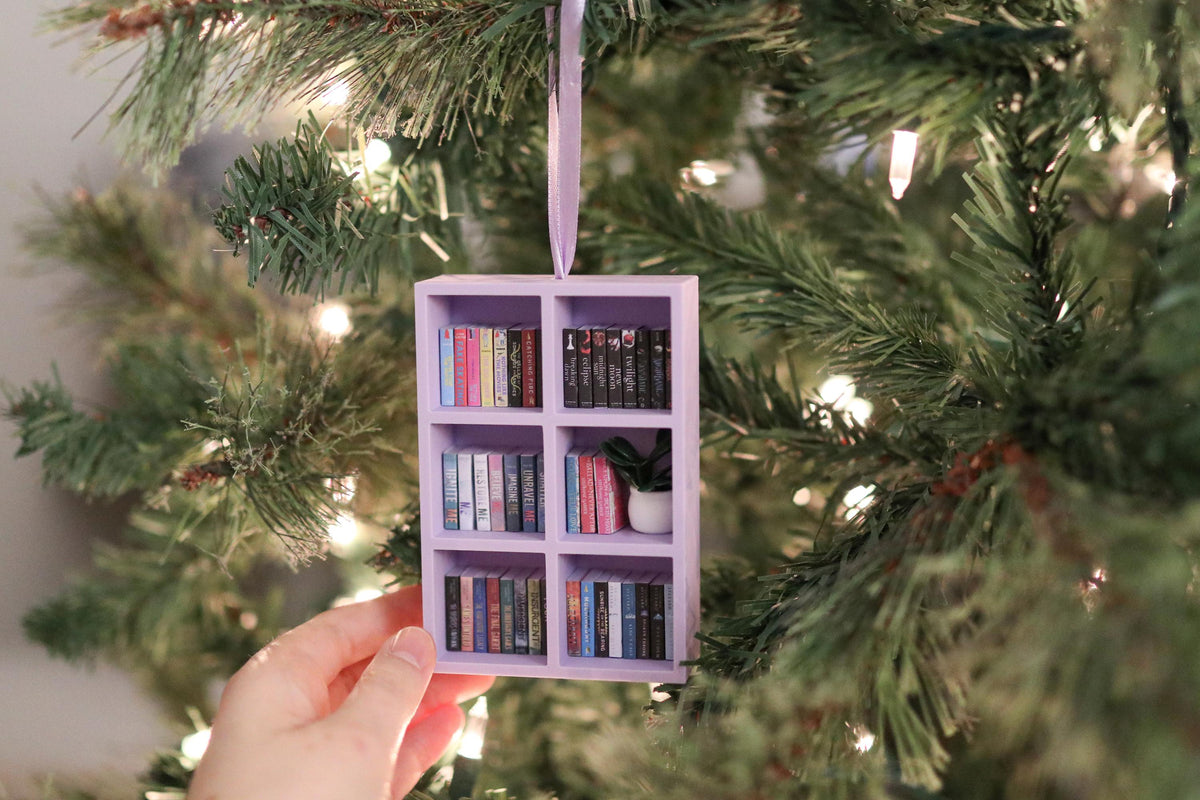 Handmade YA Mini Bookshelf Ornament