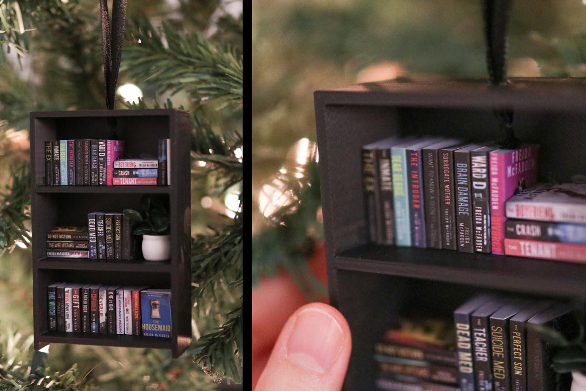 Handmade Freida McFadden Mini Bookshelf Ornament