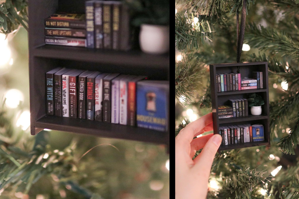 Handmade Freida McFadden Mini Bookshelf Ornament