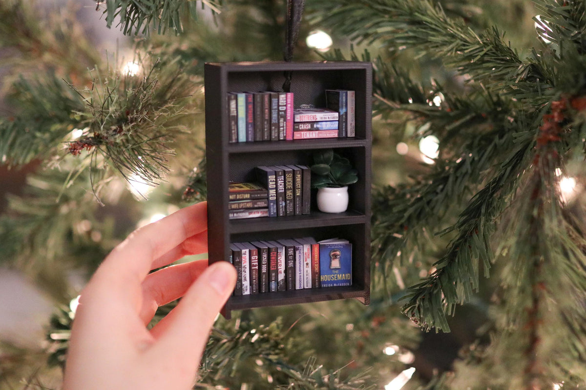 Handmade Freida McFadden Mini Bookshelf Ornament