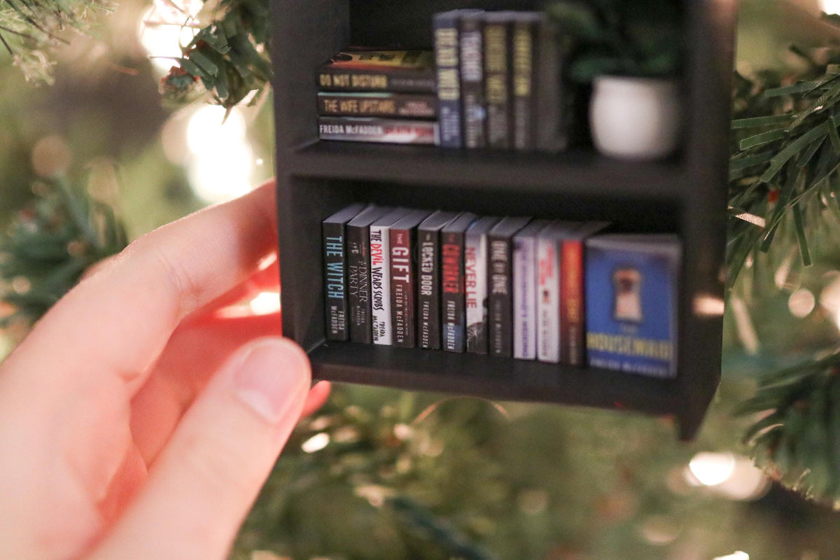 Handmade Freida McFadden Mini Bookshelf Ornament