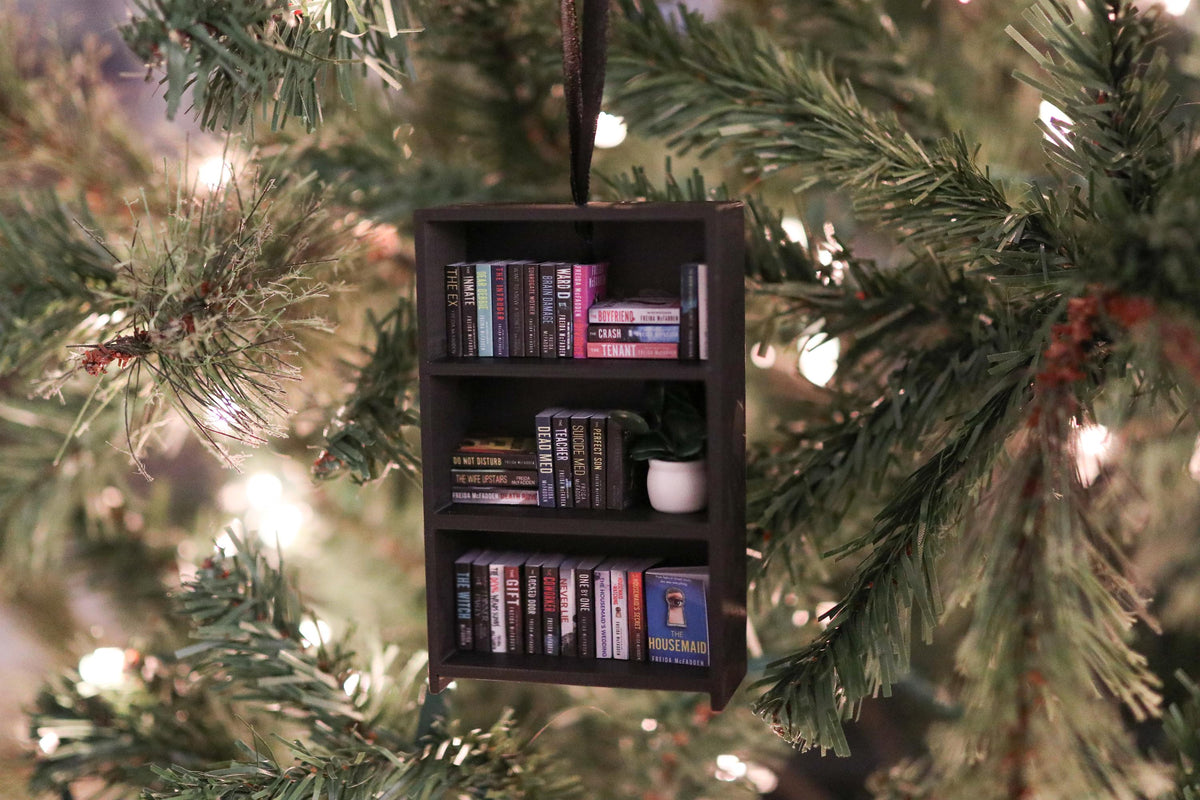 Handmade Freida McFadden Mini Bookshelf Ornament