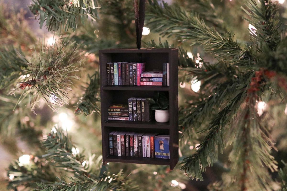 Handmade Freida McFadden Mini Bookshelf Ornament