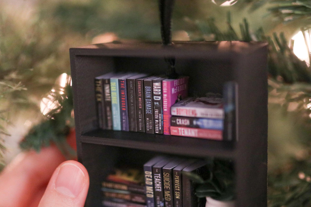 Handmade Freida McFadden Mini Bookshelf Ornament