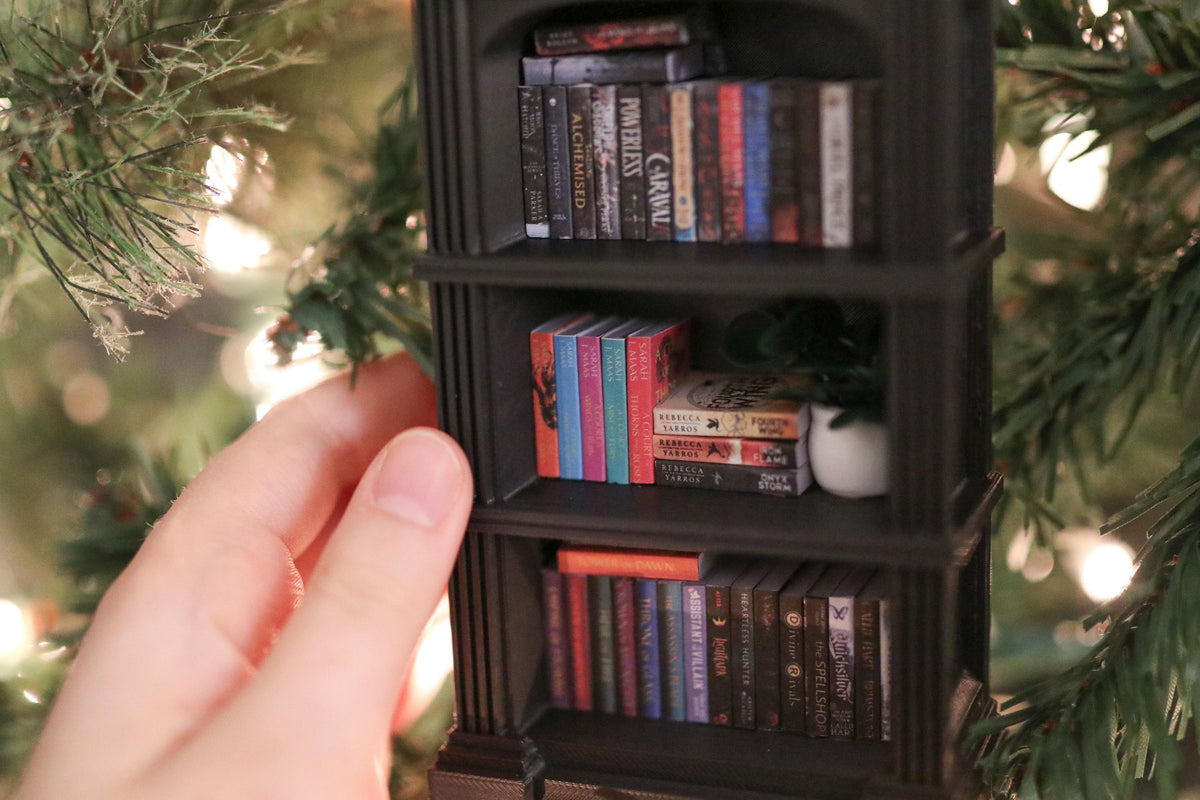 Handmade Fantasy Mini Bookshelf Ornament