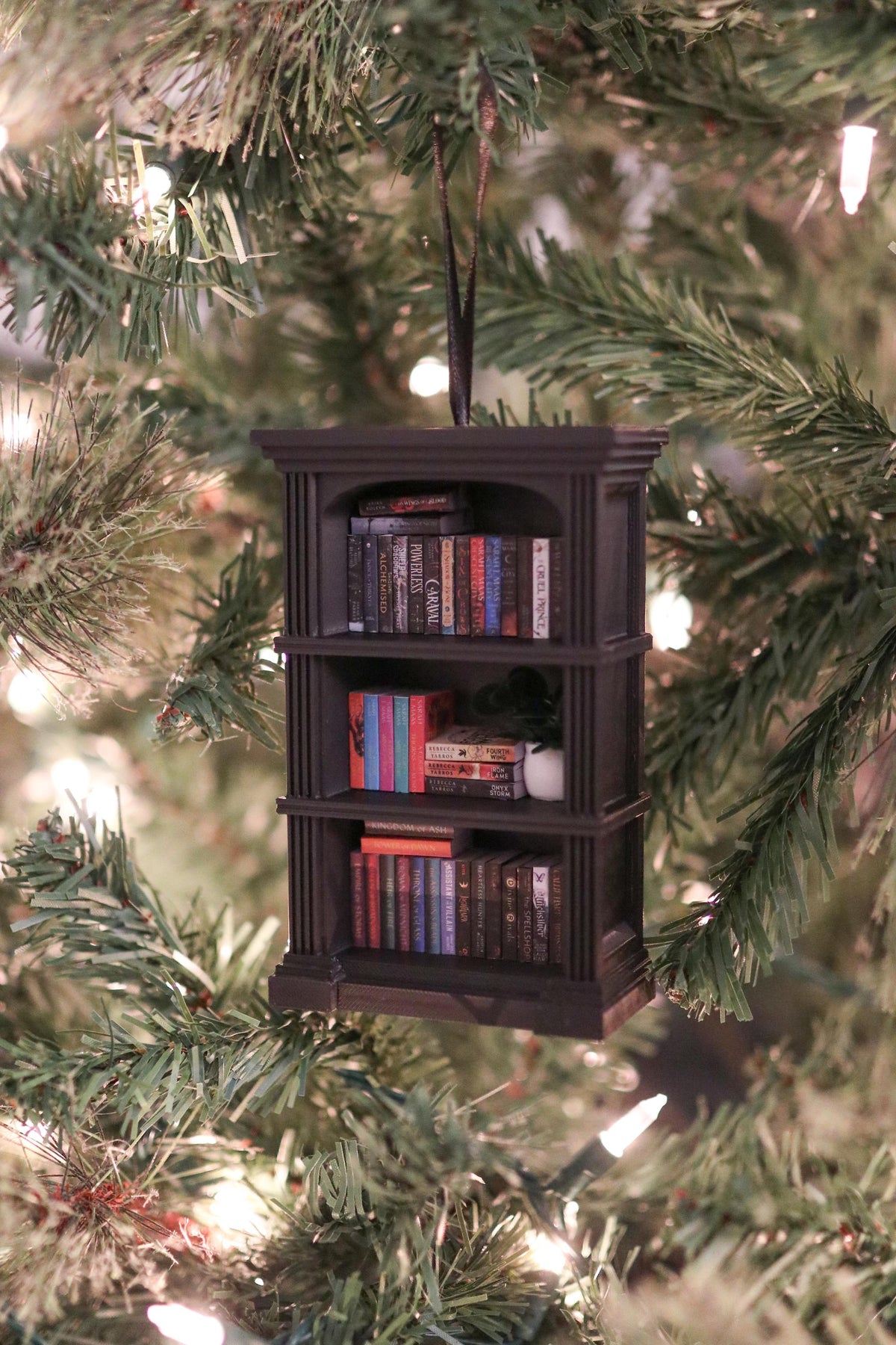Handmade Fantasy Mini Bookshelf Ornament