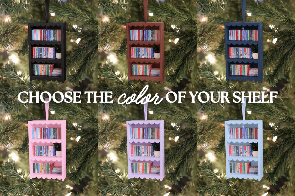 Handmade Christmas Mini Bookshelf Ornament