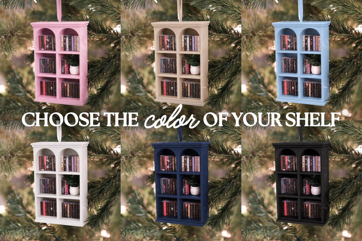 Handmade Romantasy Mini Bookshelf Ornament