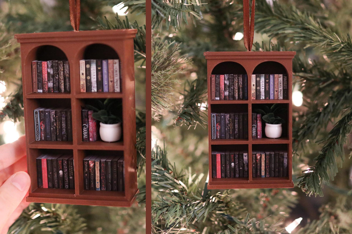 Handmade Romantasy Mini Bookshelf Ornament