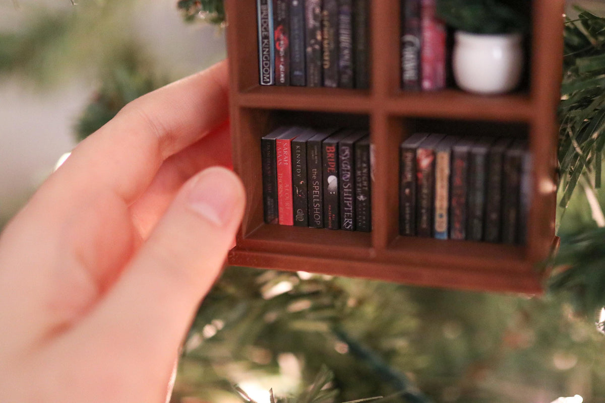 Handmade Romantasy Mini Bookshelf Ornament