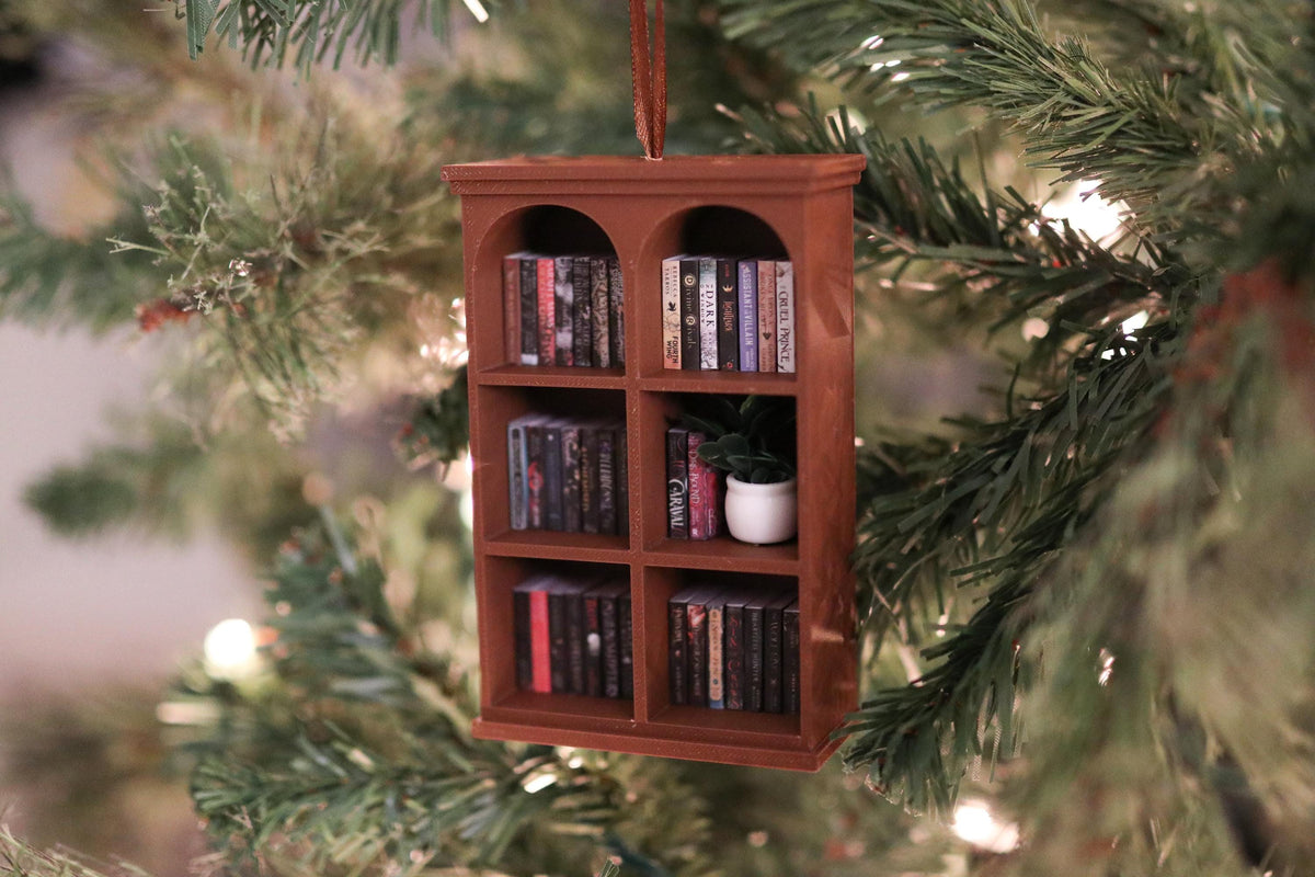 Handmade Romantasy Mini Bookshelf Ornament