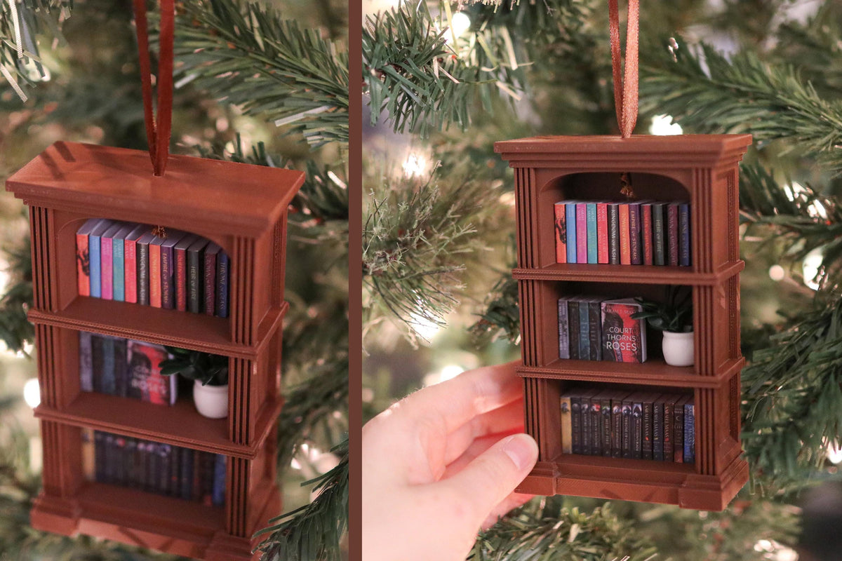 Handmade SJM Mini Bookshelf Ornament
