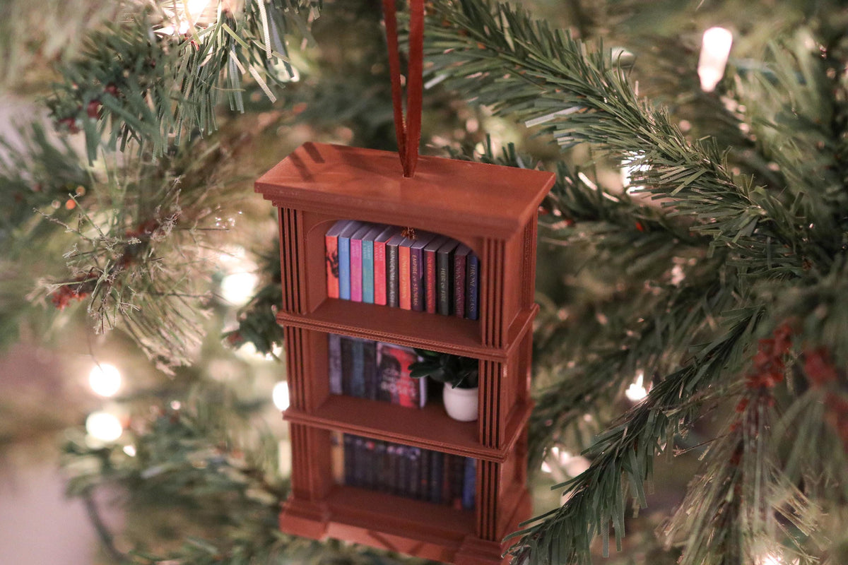 Handmade SJM Mini Bookshelf Ornament