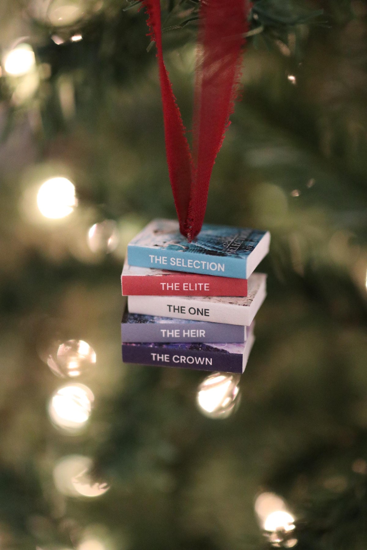 The Selection Mini Book Stack Ornament