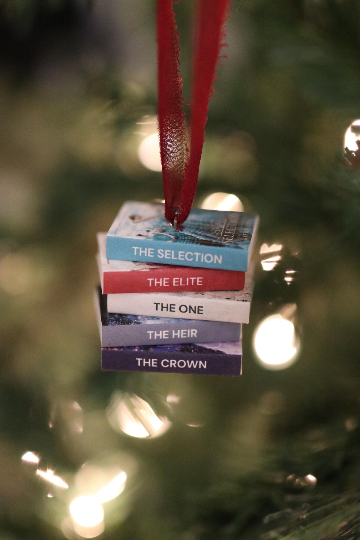 The Selection Mini Book Stack Ornament