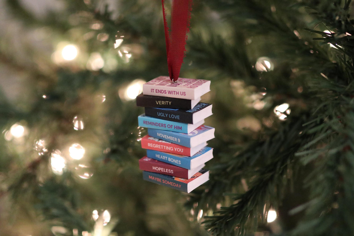 Colleen Hoover Mini Book Stack Ornament
