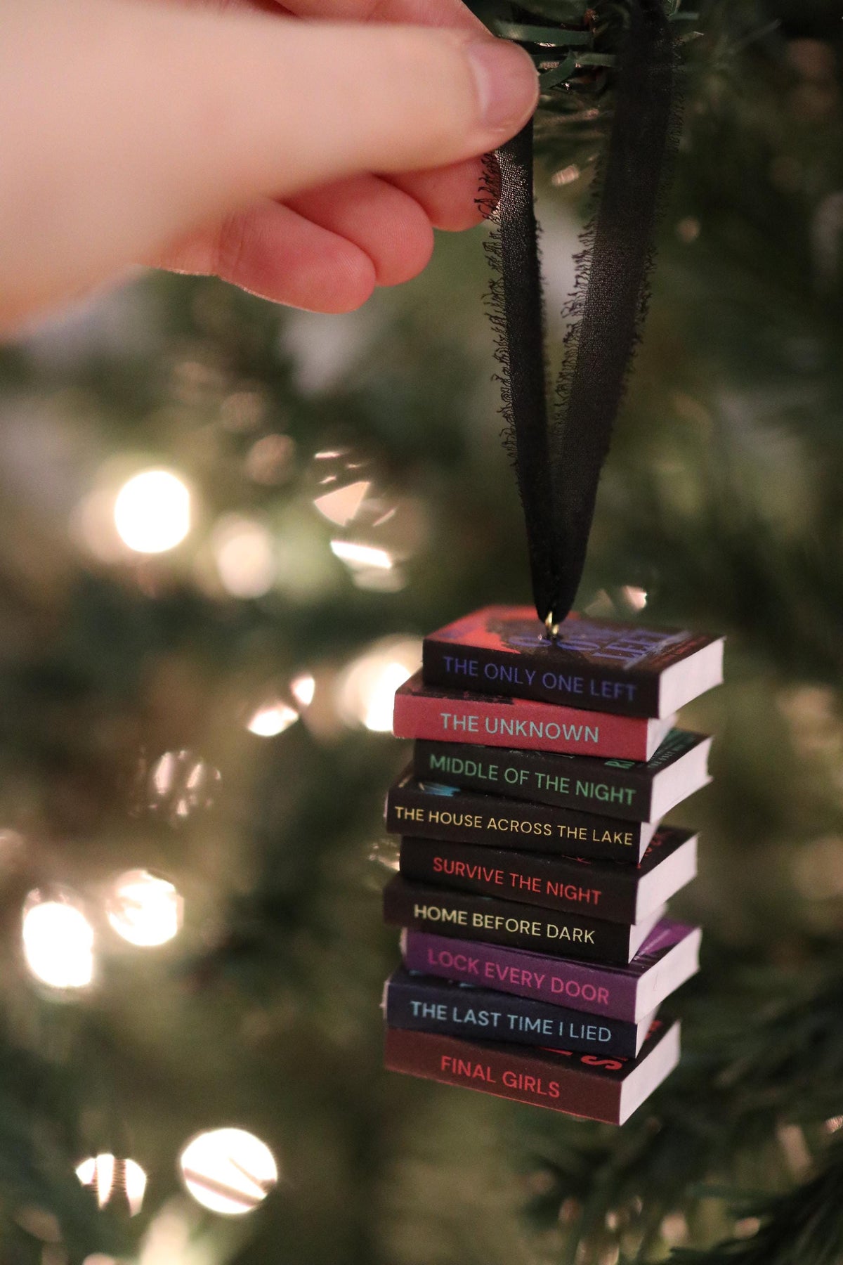 Riley Sager Mini Book Stack Ornament
