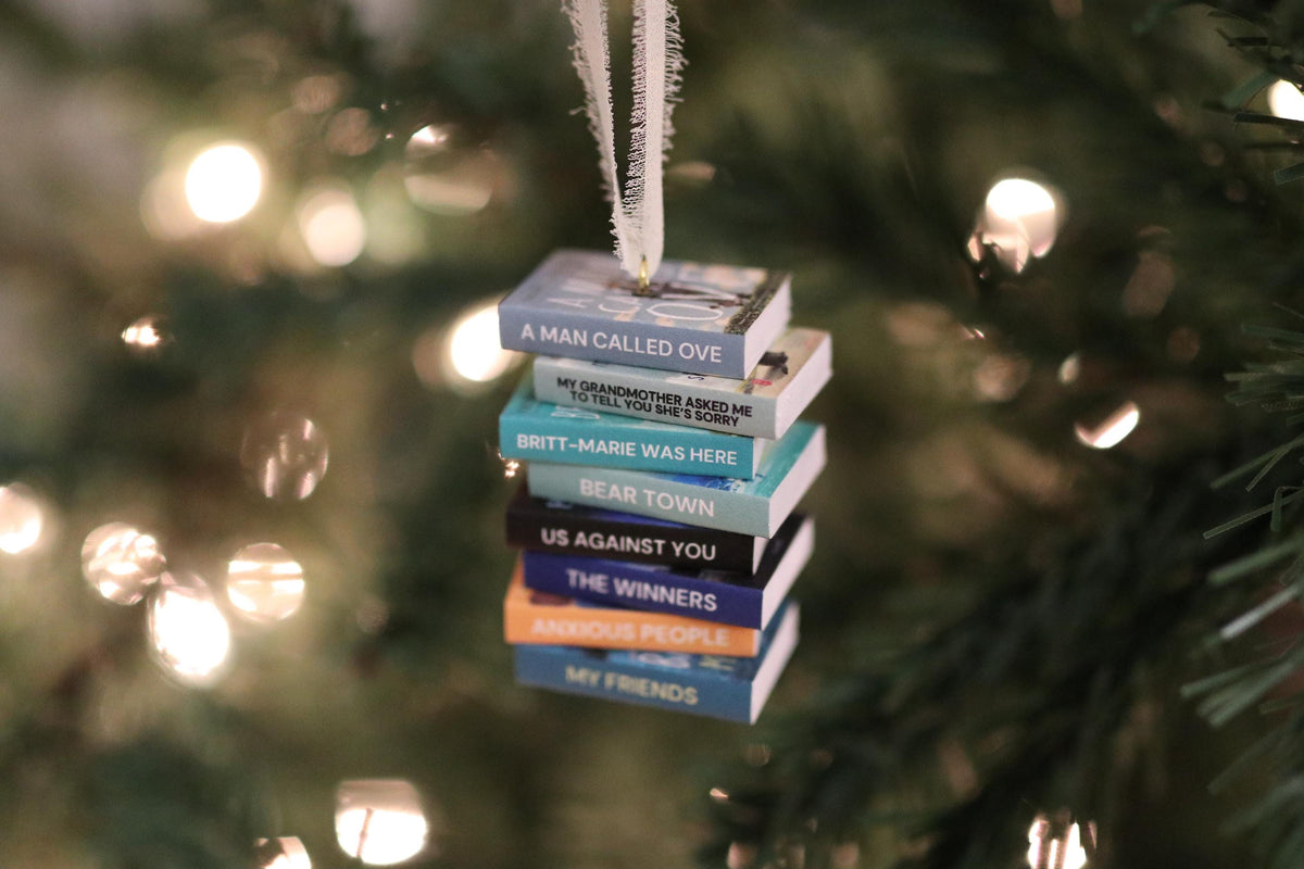 Fredrik Backman Mini Book Stack Ornament