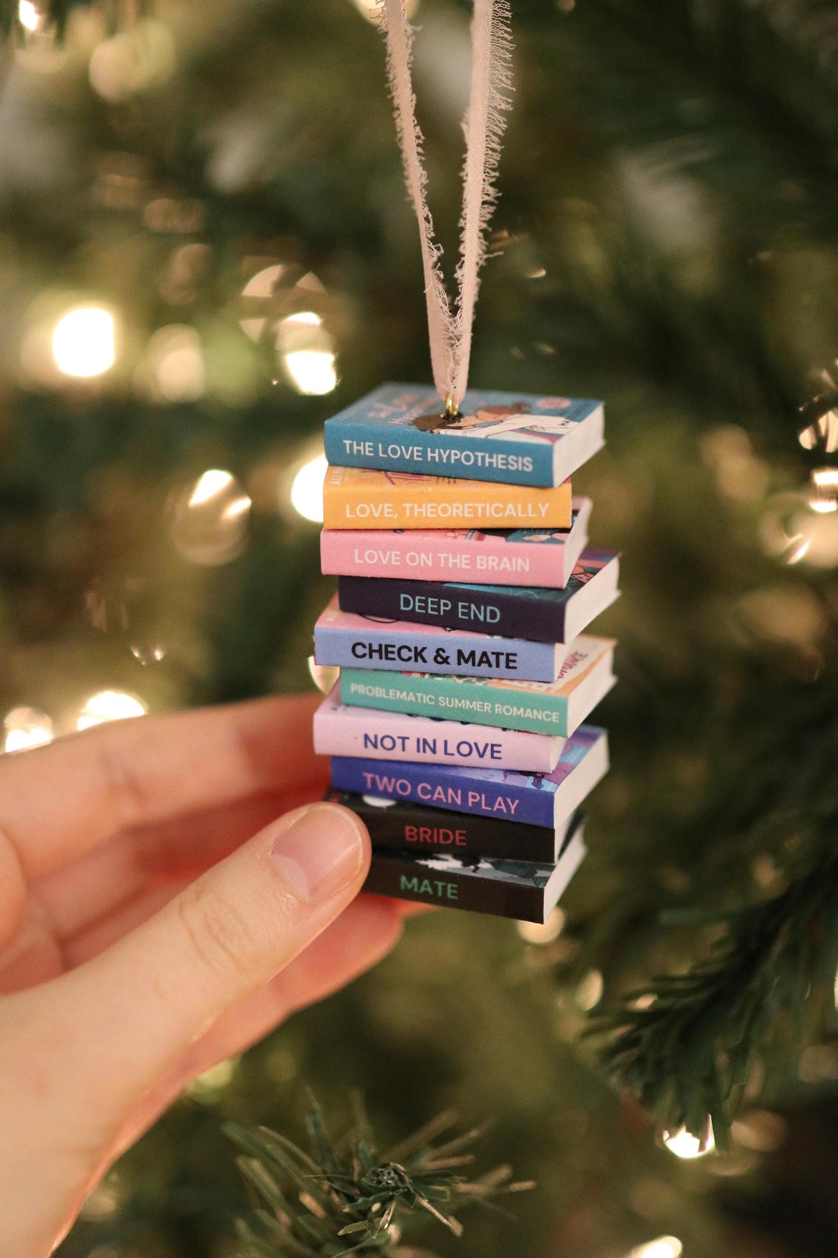 Ali Hazelwood Mini Book Stack Ornament