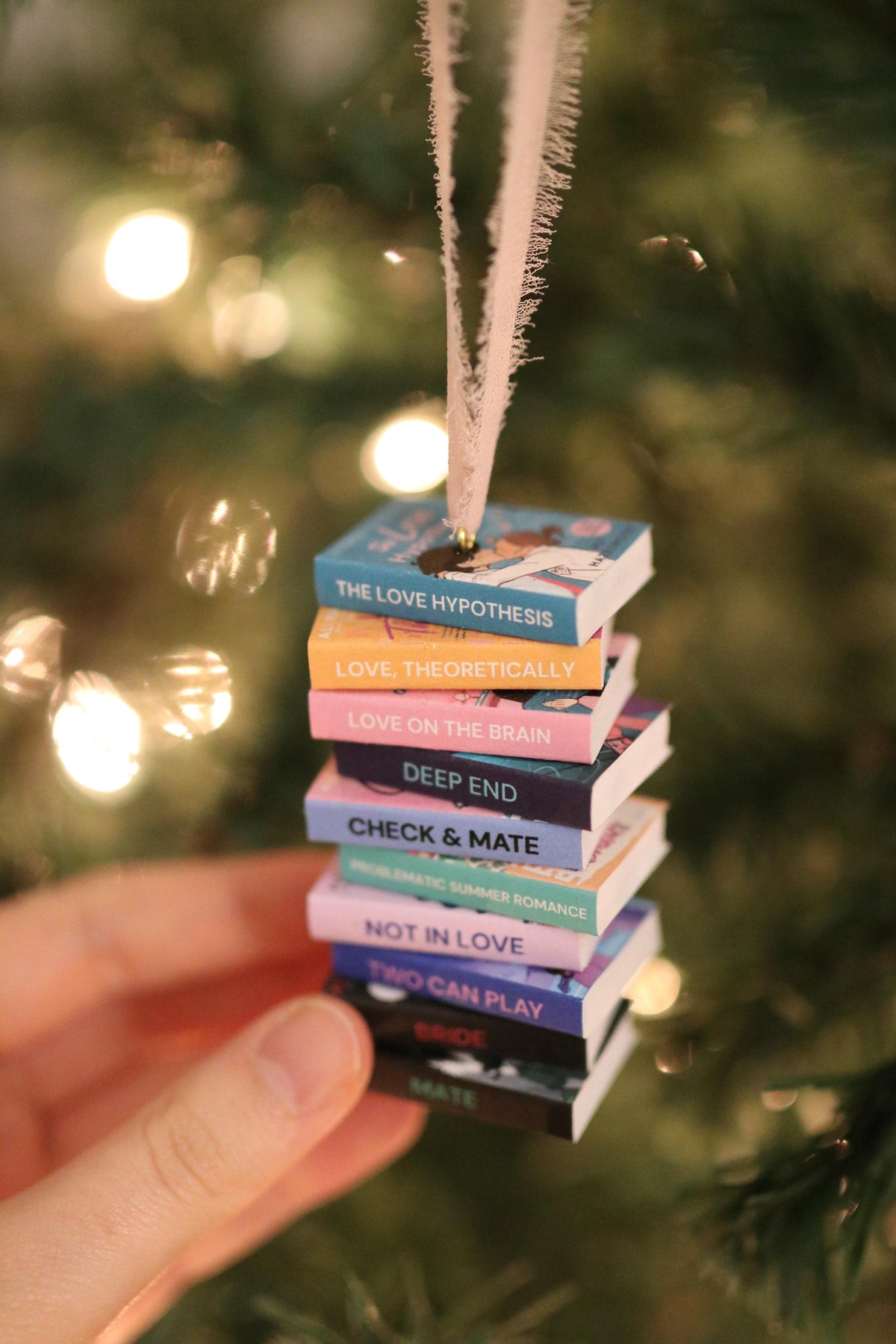 Ali Hazelwood Mini Book Stack Ornament