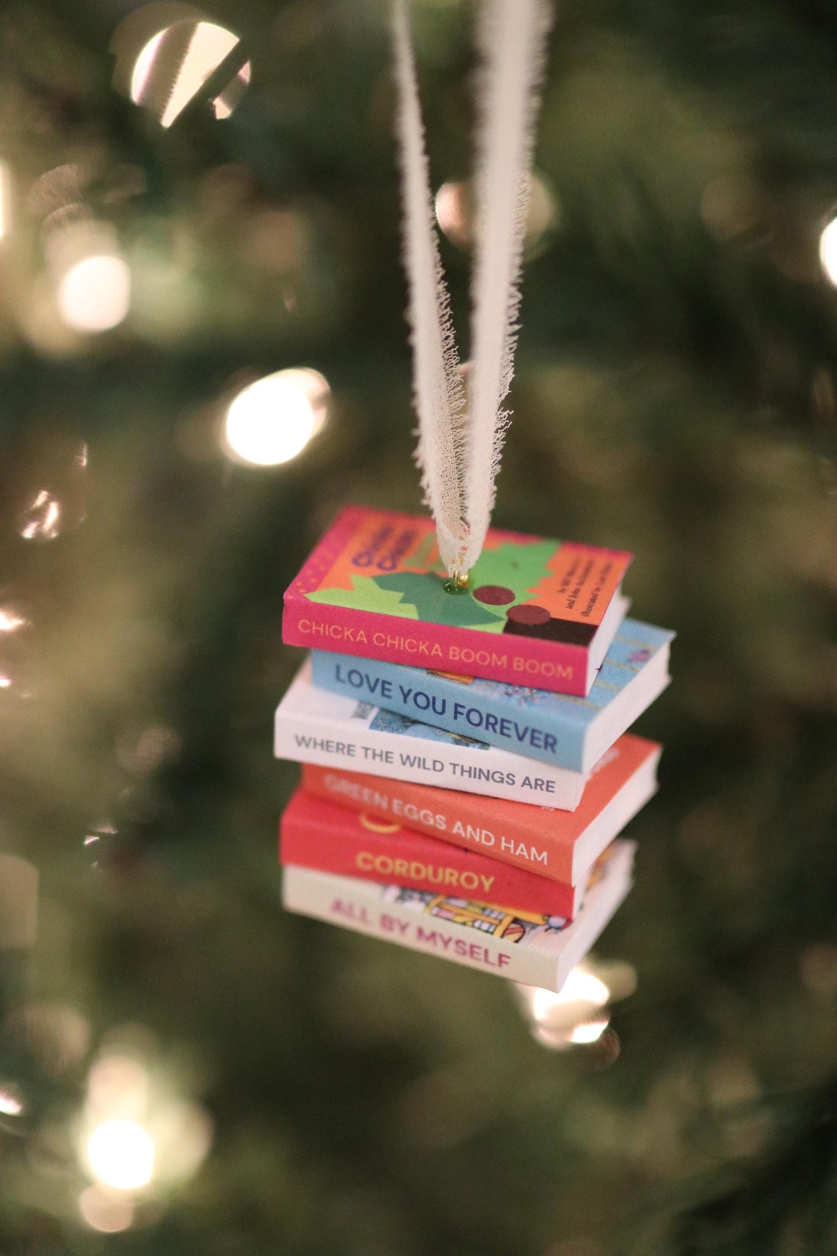 Children's Mini Book Stack Ornament