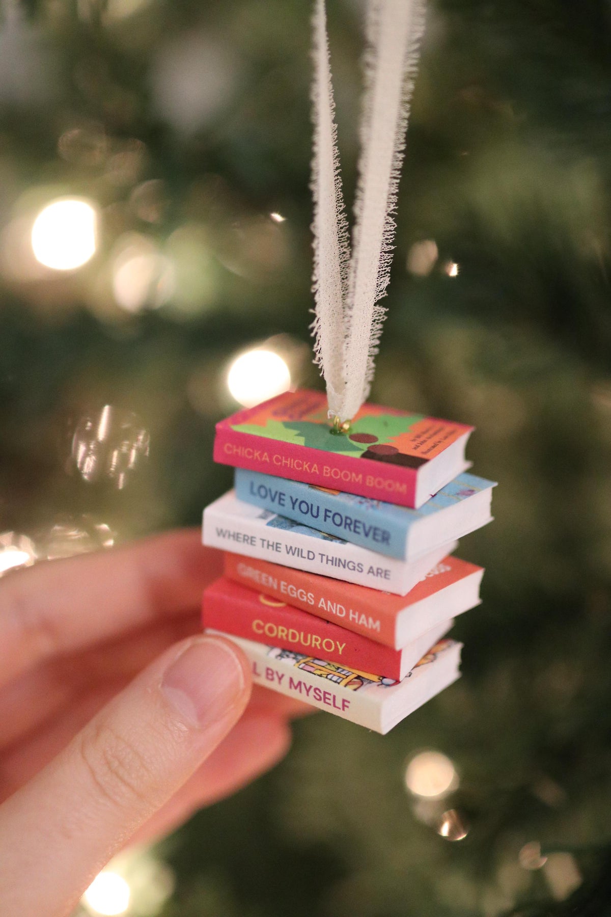 Children's Mini Book Stack Ornament