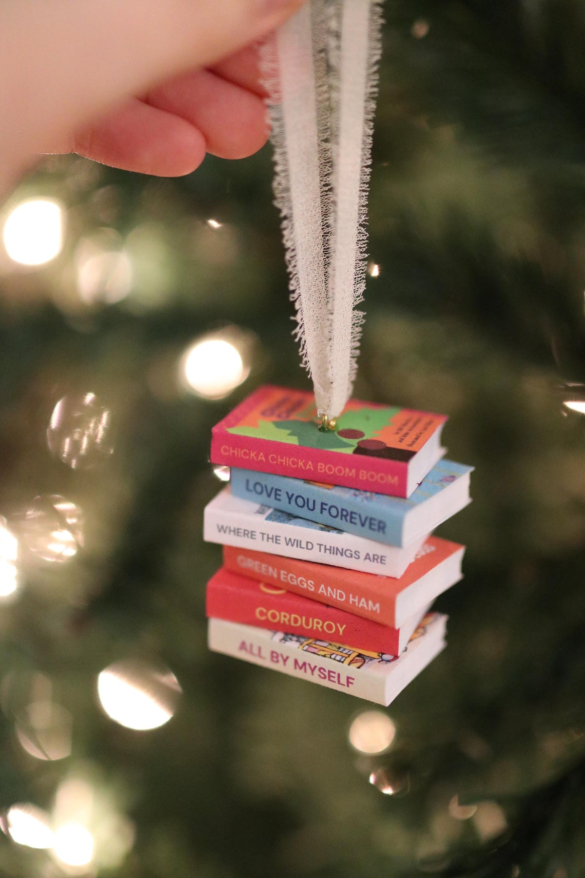 Children's Mini Book Stack Ornament