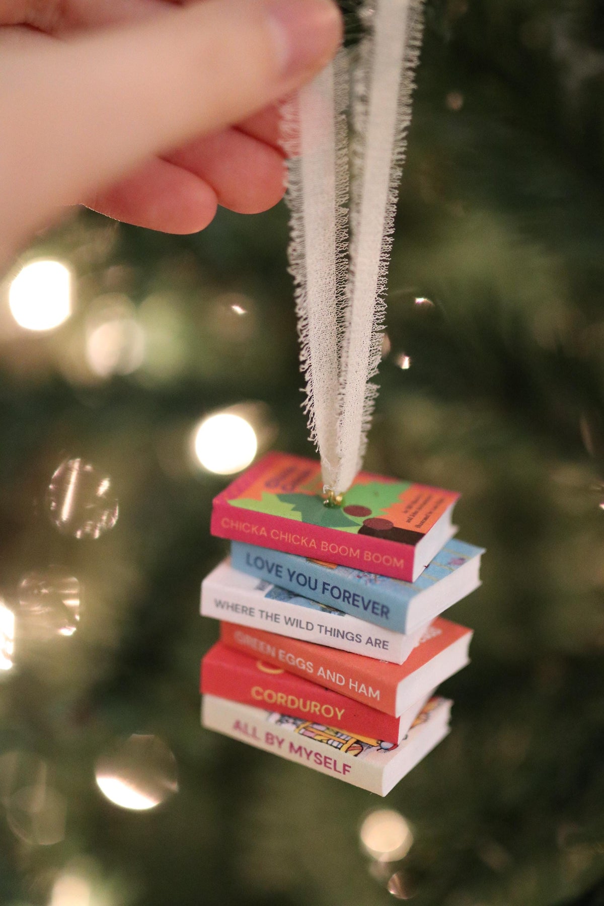 Children's Mini Book Stack Ornament